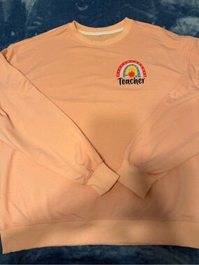Coral 'Teacher' Long Sleeve Tee